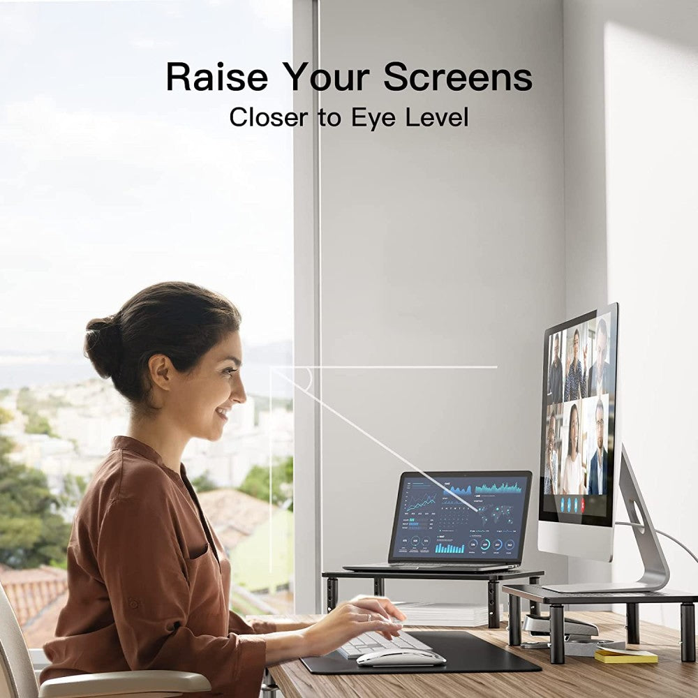 Techly ICA-MS 481 Height Adjustable Monitor Riser — View 5