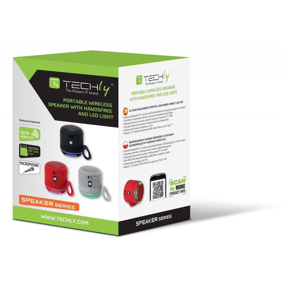 Techly ICASBL94BK Portable Bluetooth 5.1 Speaker Black - view 2