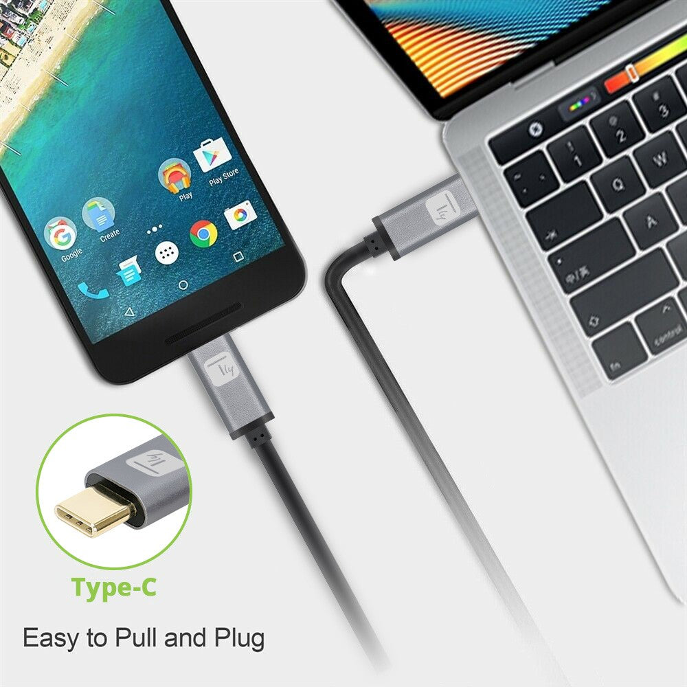 Techly ICOC MUSB322-CM-010 USB-C 3.2 Gen2 Cable M/M 1m Black - View 4