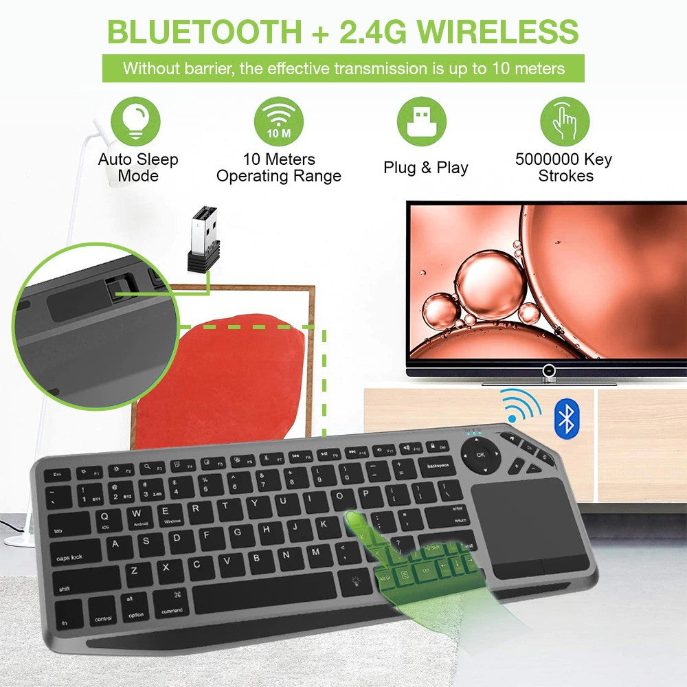 Techly ICTB9801TB Wireless Keyboard with Touchpad — View 5