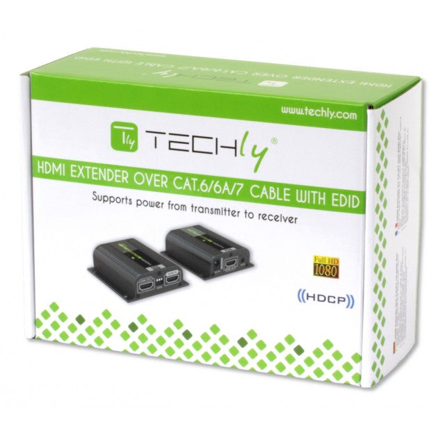Techly IDATA EXT-E70POED HDMI PoE Extender 1080p 40m with IR - view 2