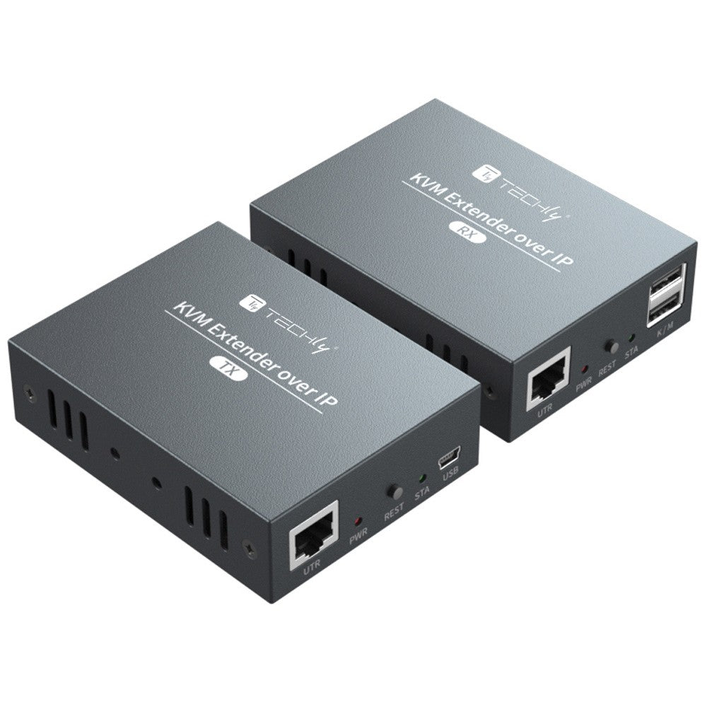 Techly IDATA HDMI-KVM3 HDMI KVM Extender 150m over Cat6 1080p - view 3