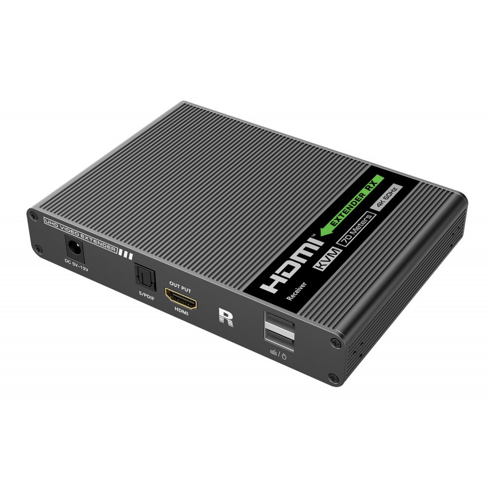 Techly IDATA HDMI-KVM67 4K HDMI KVM Extender 70m Cat6A/7 with Loop-Out - view 3