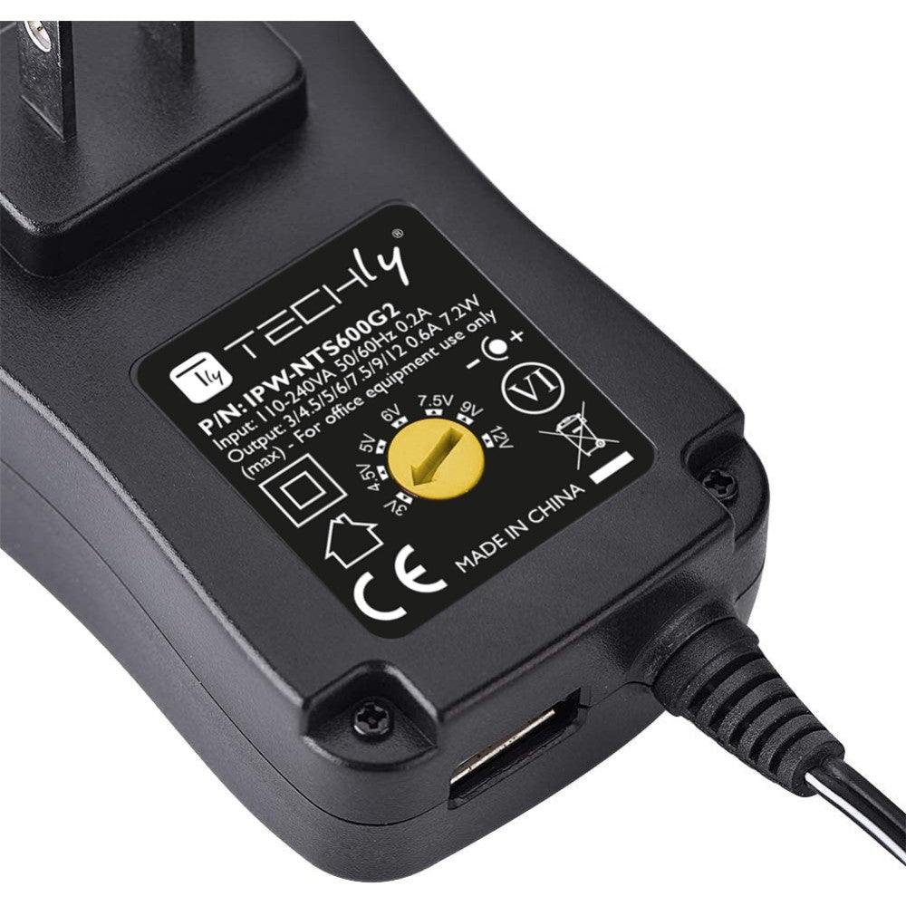 Techly IPW-NTS600G2 Adjustable Universal Power Supply 600 mA - view 7