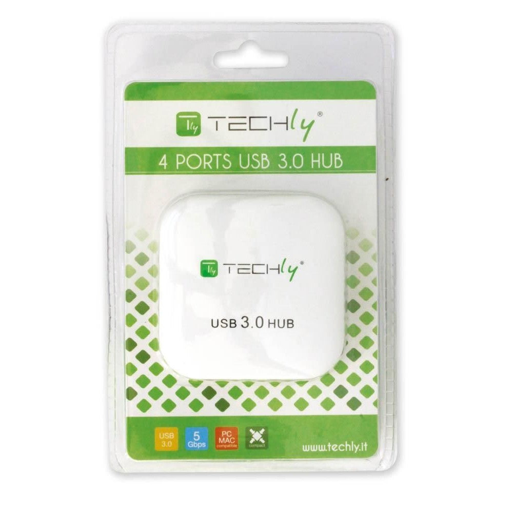 Techly IUSB3-HUB4-WH 4-Port USB 3.0 SuperSpeed Hub White — image 2