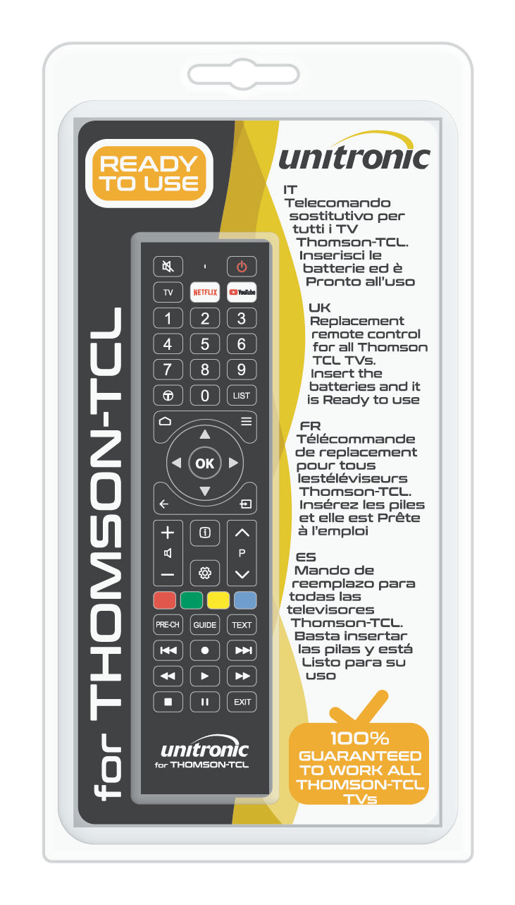 Unitronic Universal TV Remote — Side View