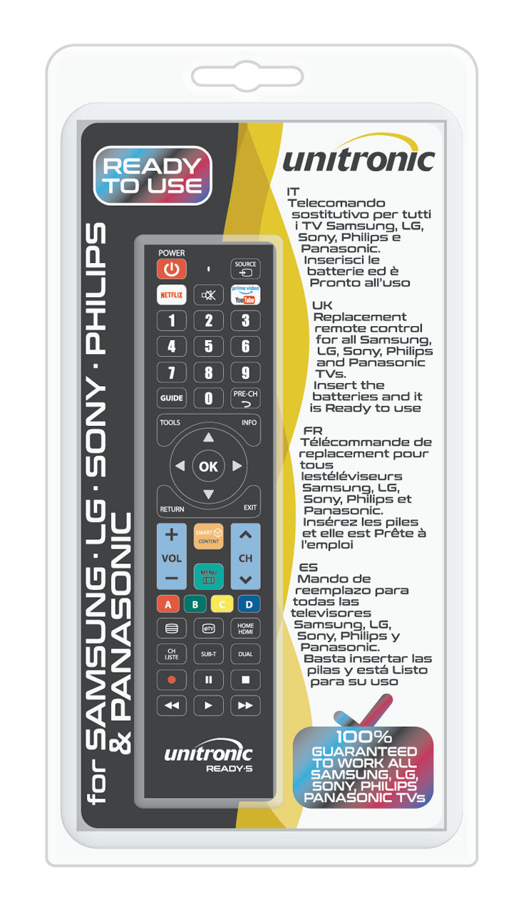 Unitronic Universal TV Remote — Side View
