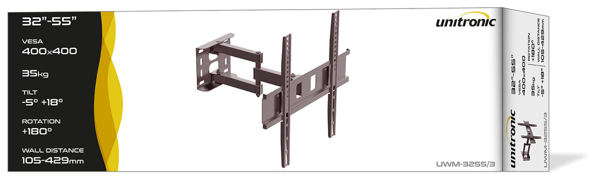 Unitronic Fixed TV Wall Mount — Side View