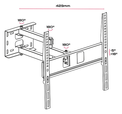 Unitronic Fixed TV Wall Mount — Detail View