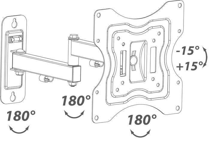 Unitronic Fixed TV Wall Mount — Side View